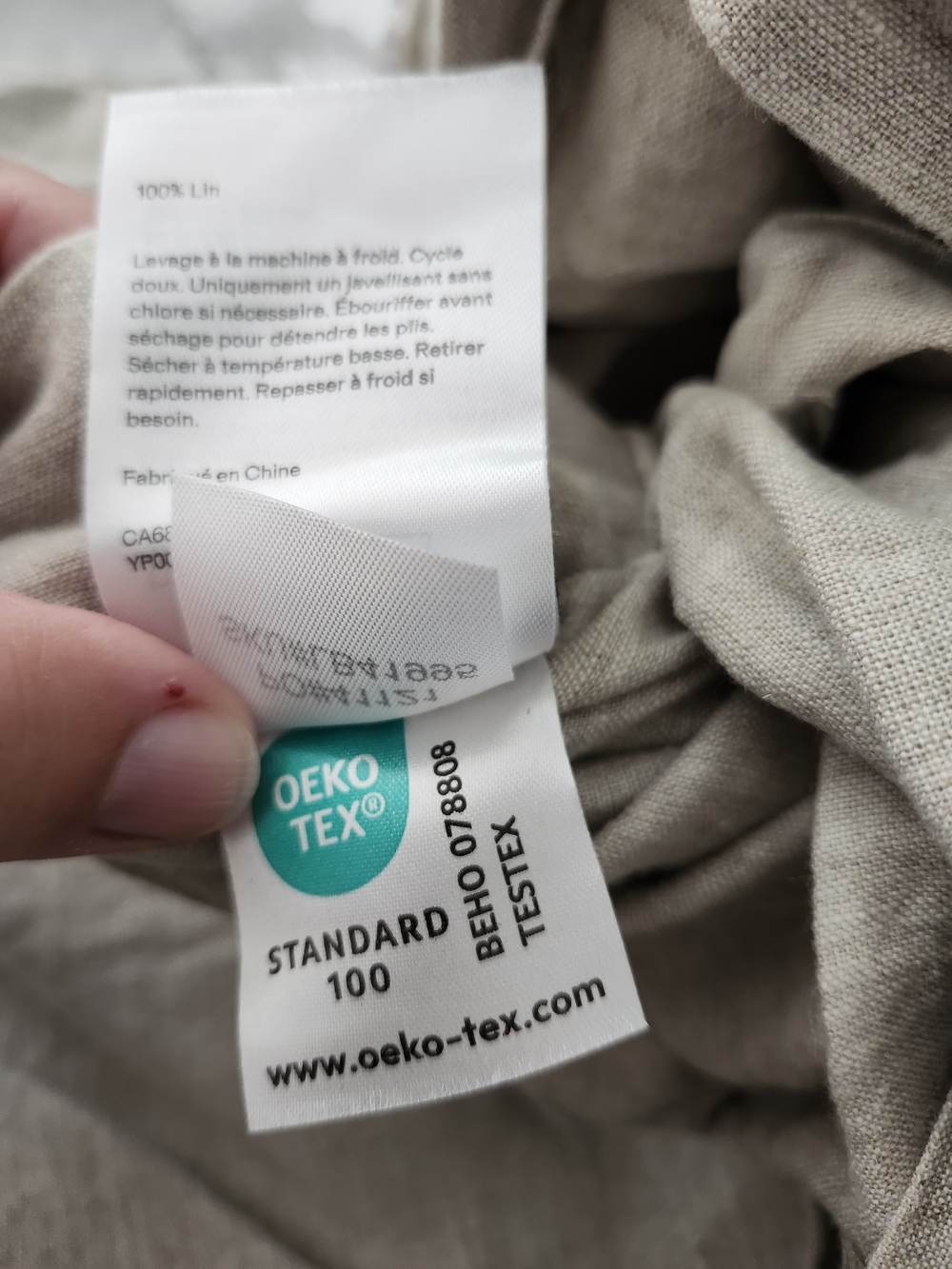 Quince 100% European Linen Duvet Cover Full/Queen Natural Chambray EUC - Picture 7 of 9